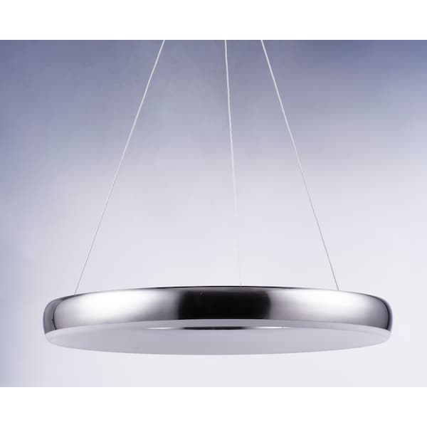 Innertube 1-Light 23.5 Wide Satin Nickel Pendant Light